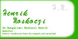 henrik moskoczi business card